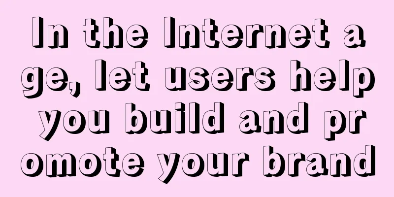 In the Internet age, let users help you build and promote your brand