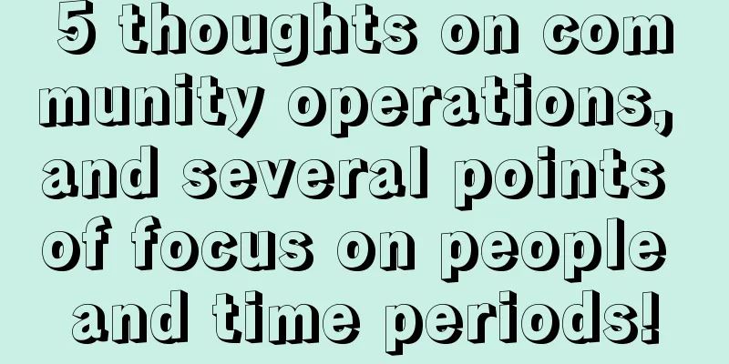 5 thoughts on community operations, and several points of focus on people and time periods!