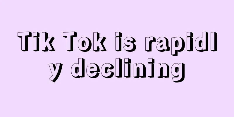 Tik Tok is rapidly declining