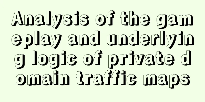 Analysis of the gameplay and underlying logic of private domain traffic maps