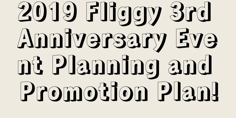 2019 Fliggy 3rd Anniversary Event Planning and Promotion Plan!