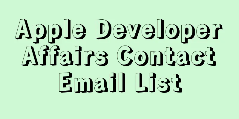 Apple Developer Affairs Contact Email List