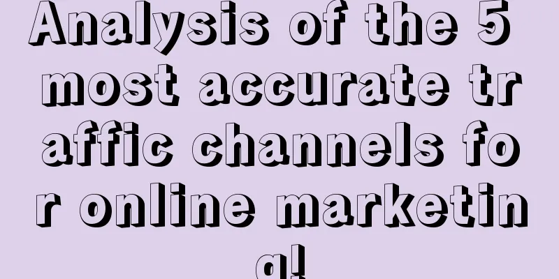 Analysis of the 5 most accurate traffic channels for online marketing!