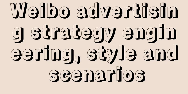 Weibo advertising strategy engineering, style and scenarios