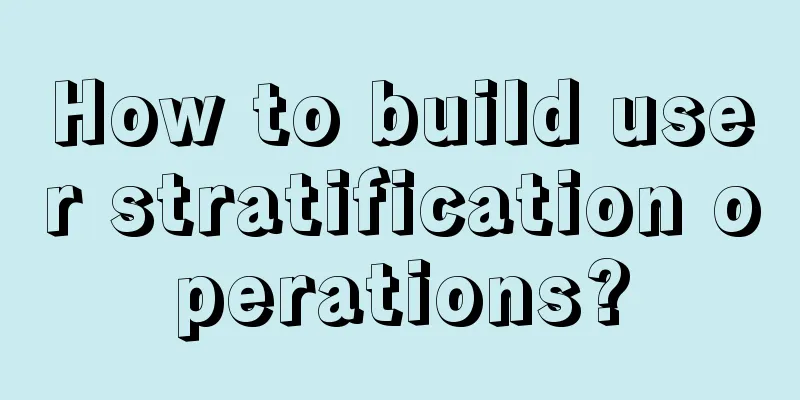 How to build user stratification operations?