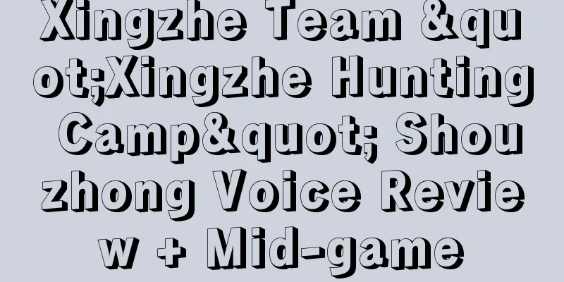 Xingzhe Team "Xingzhe Hunting Camp" Shouzhong Voice Review + Mid-game