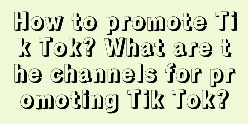 How to promote Tik Tok? What are the channels for promoting Tik Tok?