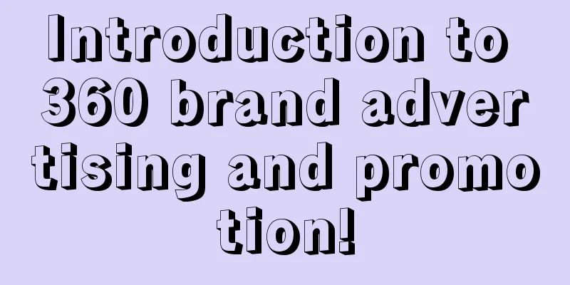 Introduction to 360 brand advertising and promotion!