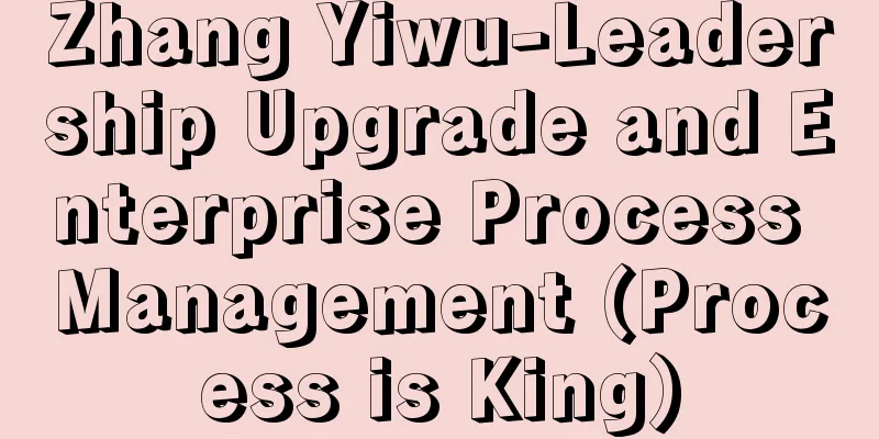 Zhang Yiwu-Leadership Upgrade and Enterprise Process Management (Process is King)