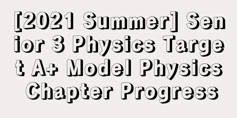 [2021 Summer] Senior 3 Physics Target A+ Model Physics Chapter Progress