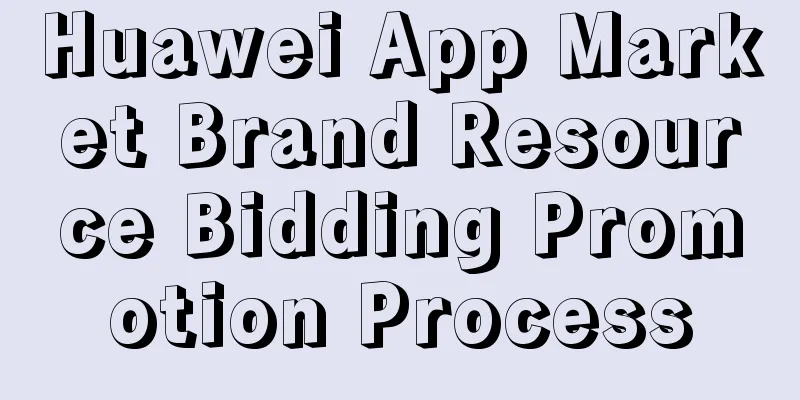 Huawei App Market Brand Resource Bidding Promotion Process