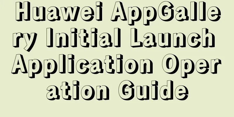 Huawei AppGallery Initial Launch Application Operation Guide