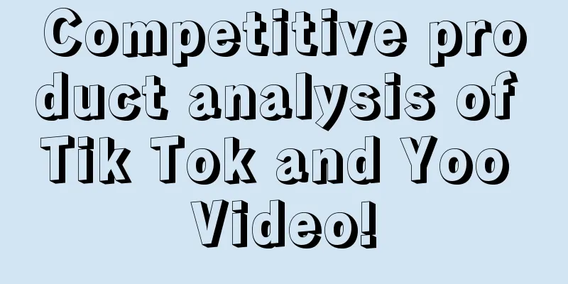 Competitive product analysis of Tik Tok and Yoo Video!