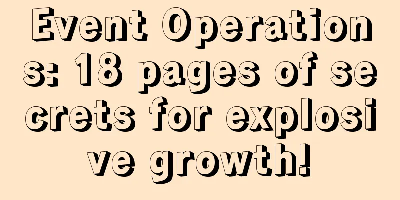 Event Operations: 18 pages of secrets for explosive growth!