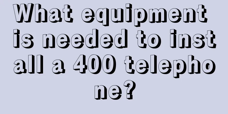 What equipment is needed to install a 400 telephone?