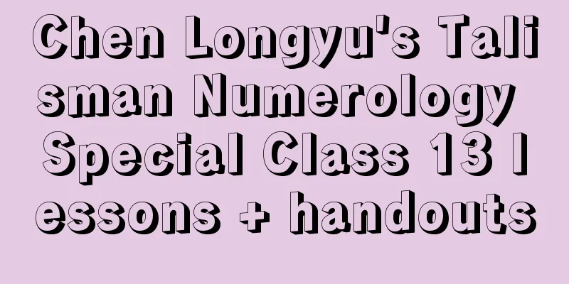 Chen Longyu's Talisman Numerology Special Class 13 lessons + handouts