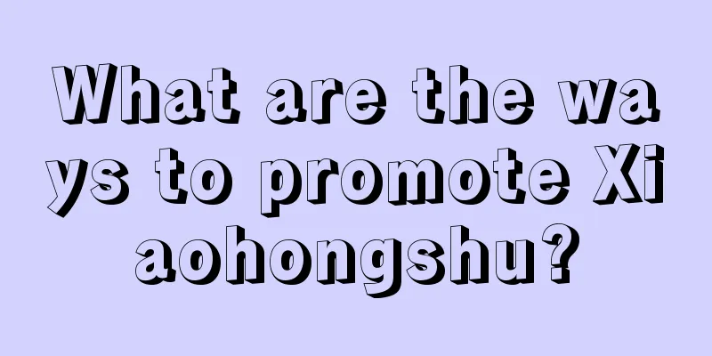 What are the ways to promote Xiaohongshu?