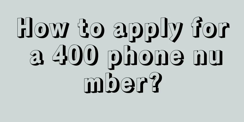 How to apply for a 400 phone number?