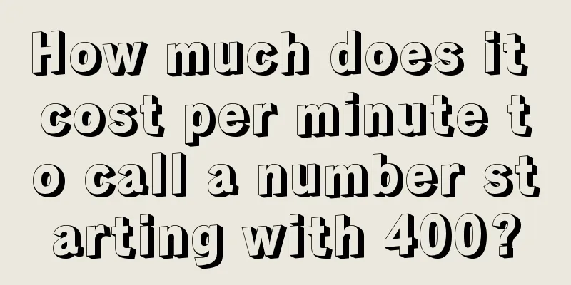 How much does it cost per minute to call a number starting with 400?