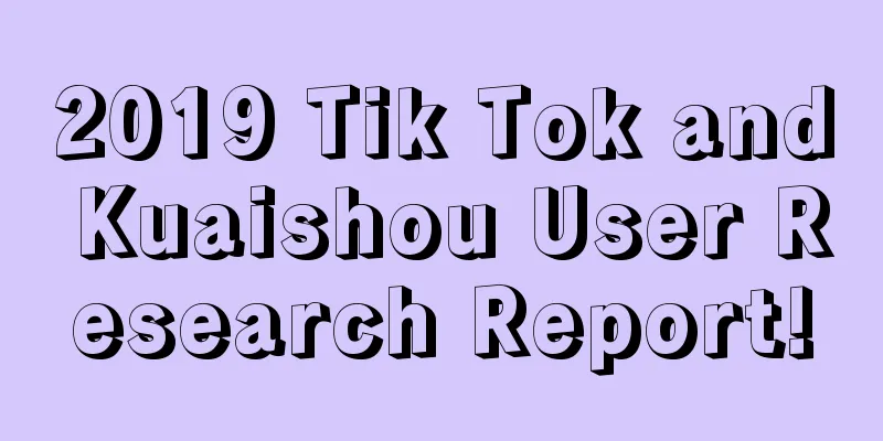 2019 Tik Tok and Kuaishou User Research Report!