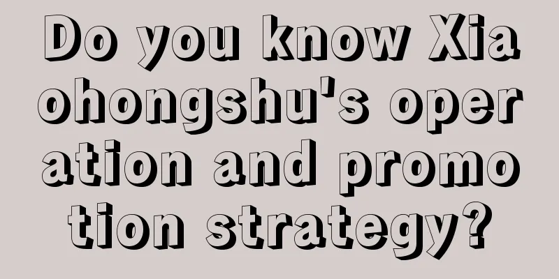 Do you know Xiaohongshu's operation and promotion strategy?