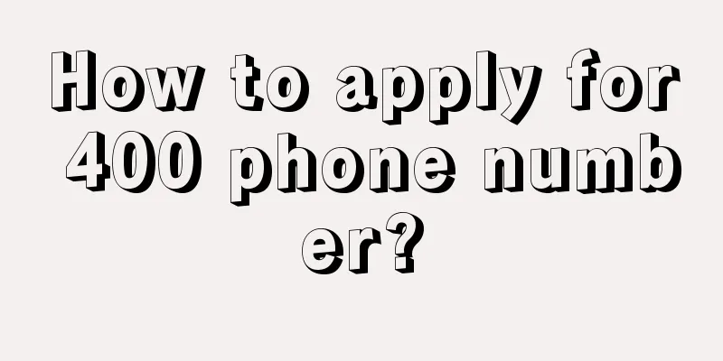 How to apply for 400 phone number?