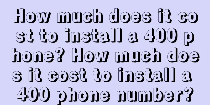 How much does it cost to install a 400 phone? How much does it cost to install a 400 phone number?