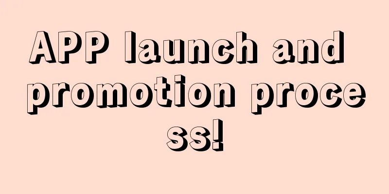 APP launch and promotion process!