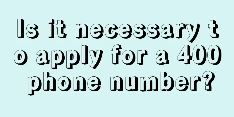 Is it necessary to apply for a 400 phone number?