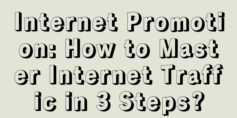 Internet Promotion: How to Master Internet Traffic in 3 Steps?