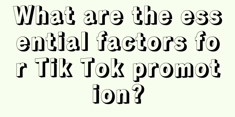 What are the essential factors for Tik Tok promotion?