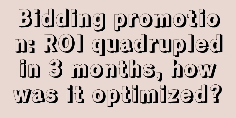 Bidding promotion: ROI quadrupled in 3 months, how was it optimized?