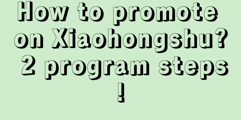 How to promote on Xiaohongshu? 2 program steps!