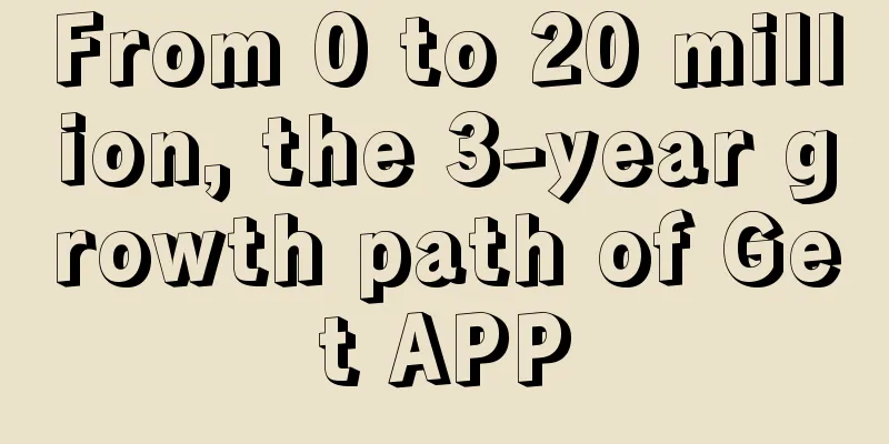 From 0 to 20 million, the 3-year growth path of Get APP