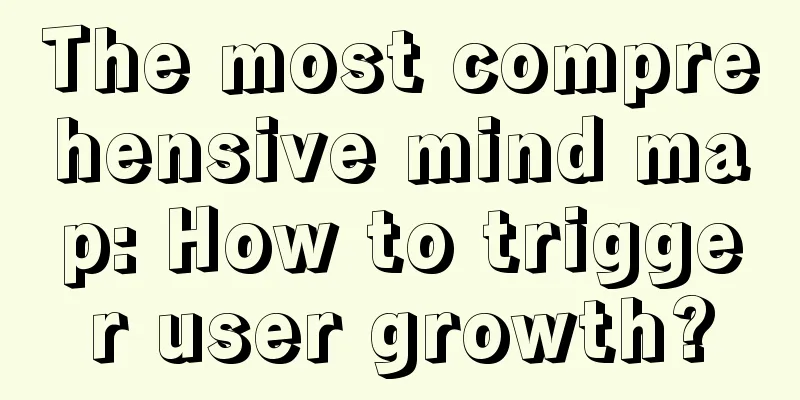 The most comprehensive mind map: How to trigger user growth?