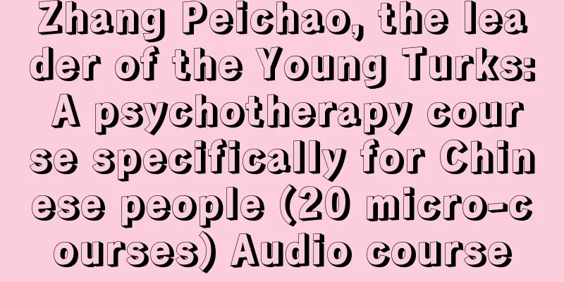 Zhang Peichao, the leader of the Young Turks: A psychotherapy course specifically for Chinese people (20 micro-courses) Audio course