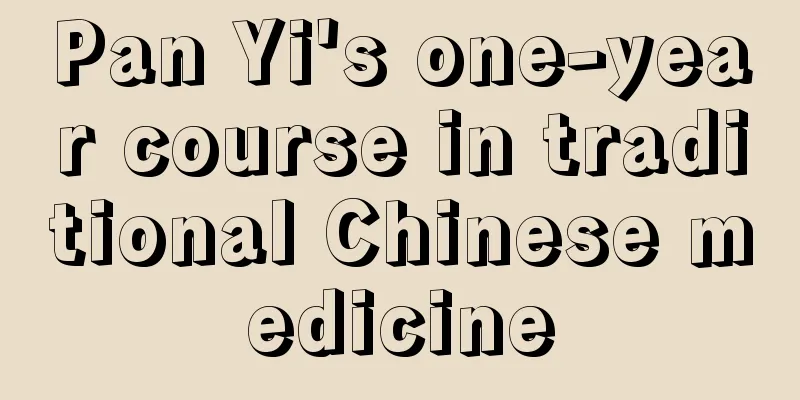 Pan Yi's one-year course in traditional Chinese medicine