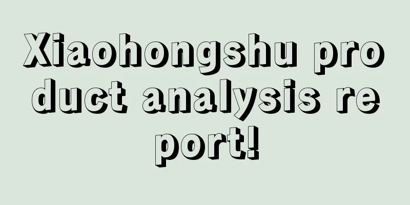 Xiaohongshu product analysis report!