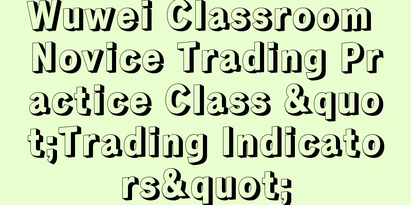 Wuwei Classroom Novice Trading Practice Class "Trading Indicators"