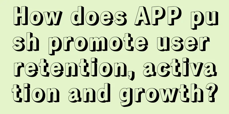 How does APP push promote user retention, activation and growth?