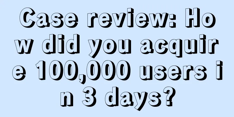 Case review: How did you acquire 100,000 users in 3 days?