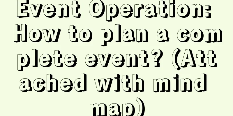 Event Operation: How to plan a complete event? (Attached with mind map)