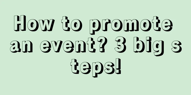 How to promote an event? 3 big steps!