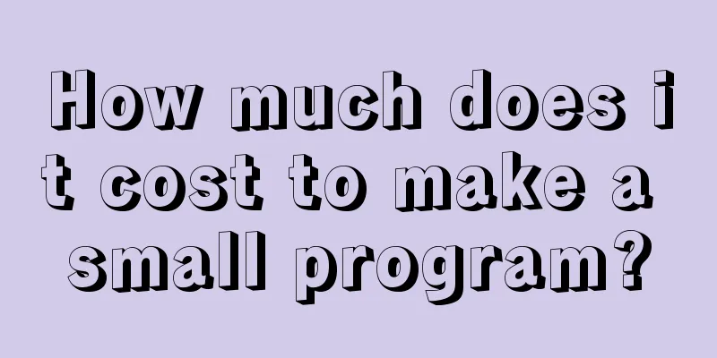 How much does it cost to make a small program?