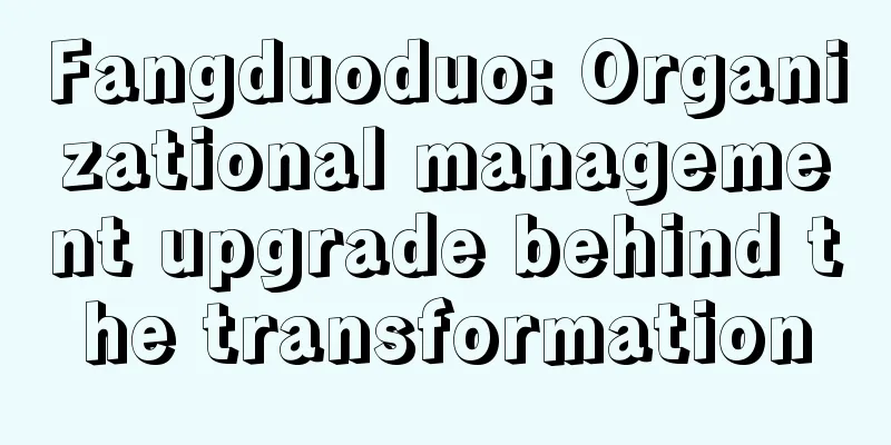 Fangduoduo: Organizational management upgrade behind the transformation