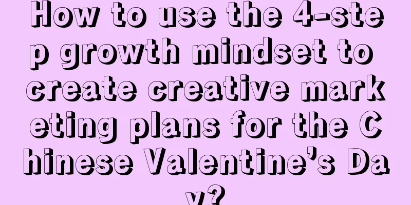 How to use the 4-step growth mindset to create creative marketing plans for the Chinese Valentine’s Day?