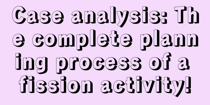 Case analysis: The complete planning process of a fission activity!