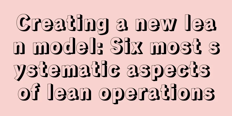 Creating a new lean model: Six most systematic aspects of lean operations