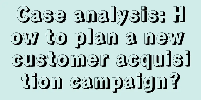 Case analysis: How to plan a new customer acquisition campaign?