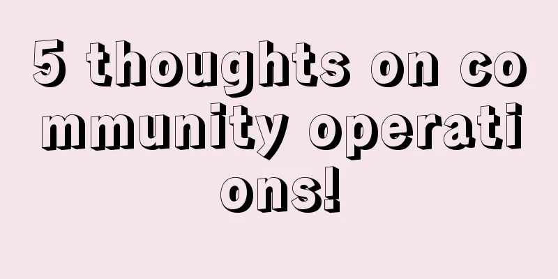 5 thoughts on community operations!